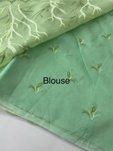 Kota silk embroidery saree  MSH125- Pista Green