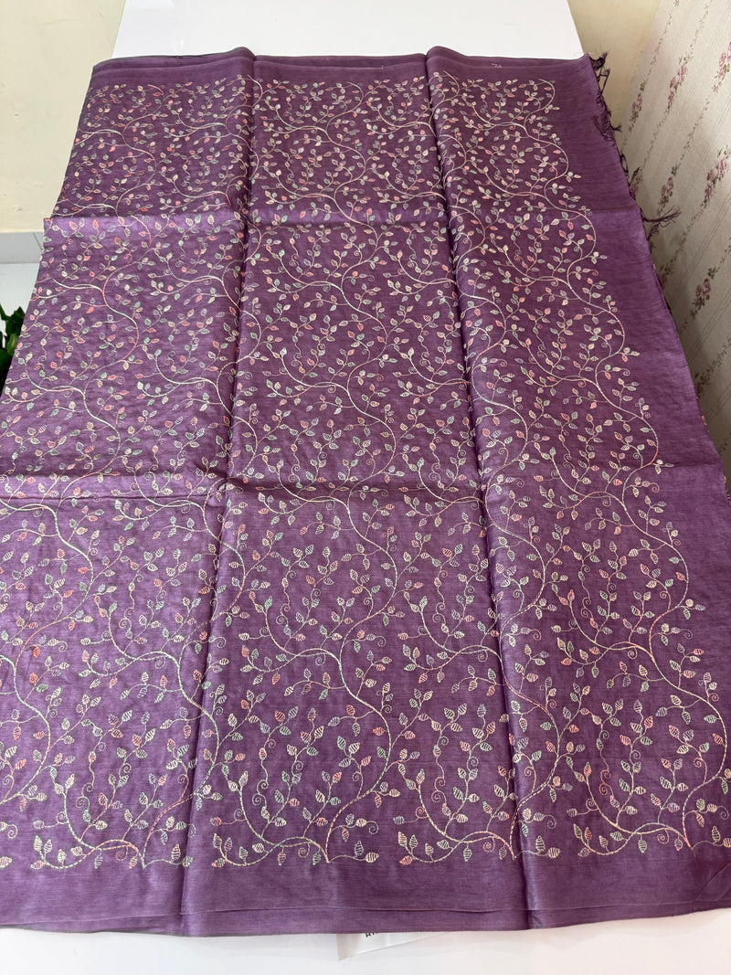 Pure desi tussar silk saree with embroidery- MTSS659 (1)