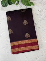 Silk cotton saree with zari weaving - MSK897