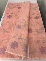 Netkota embriodery saree MS1496 Peach