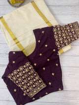 Stretchable Readymade blouse with sequence work- MSBL