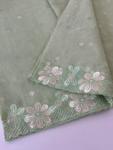 Kota saree with embriodery work MKAS39 MintGreen