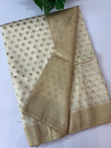 Organza banaras soft silk saree with zari buttas MS8144