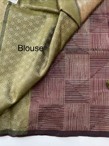 Brocade soft silk saree with blouse MSB789