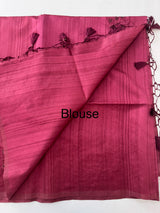 Cutwork Blended matka Tussar silk saree with embroidery MS4899