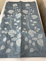 Blended Tussar silk saree with tissue applique work- MSH193 DuskyBlue