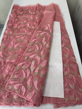 Glass organza saree with thread work- MOS351