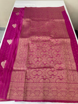 Semi banarasi Georgette saree - MSB411 DarkPink