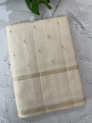 Soft silk saree with zari weaving  MSG6162 PearlCream