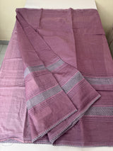 Supernet saree with crochet work and lace border MCJ5433 DuskyOnion