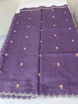 Cutwork Semi tussar saree MTSS680