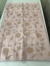 Mul chanderi tissue applique work saree  MSH185 - PastelPink
