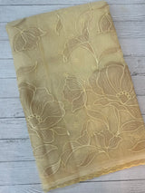 Organza saree with tissue applique work MS5081 - Ivory