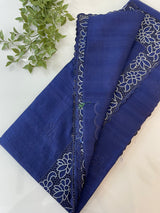 Cutwork semi tussar saree MSTS360