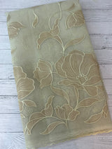 Organza saree with tissue applique work MS5081 - Pastel DuskyGreen