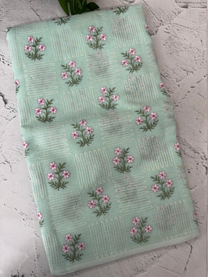 Netkota embriodery saree MS1496 Pastel AquaBlue