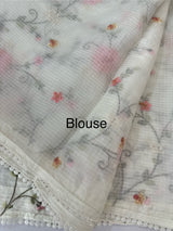 Silky kota saree with embriodery MS16426 Offwhite