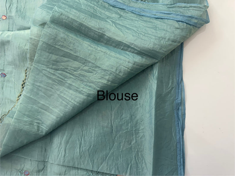 Crush Organza cutwork & embroidery saree MS7544