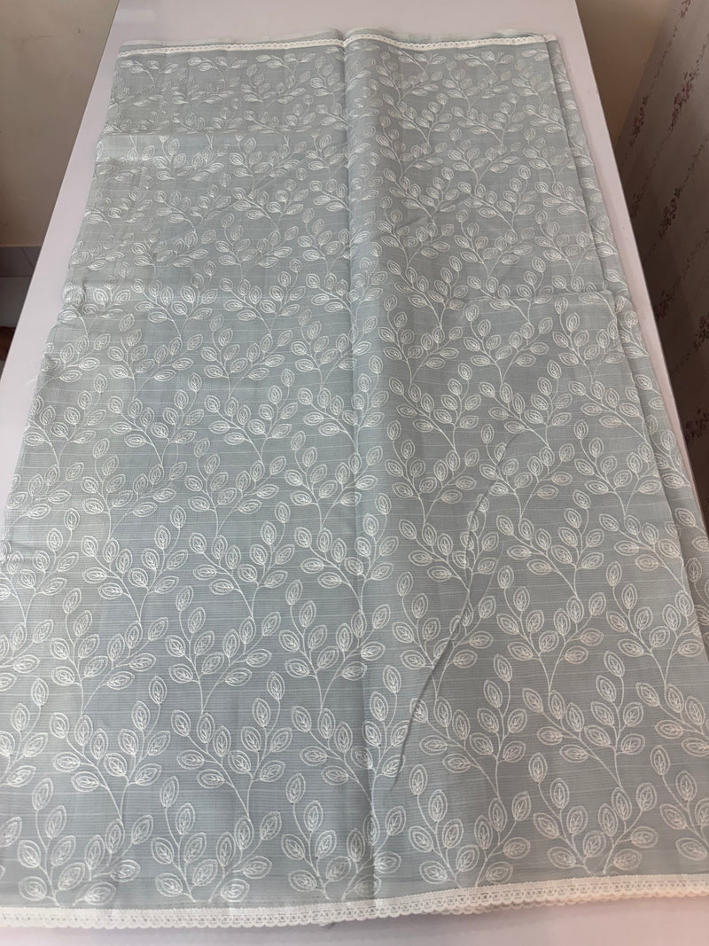 Kota cotton silk embriodery saree MS1455- PastelGrey