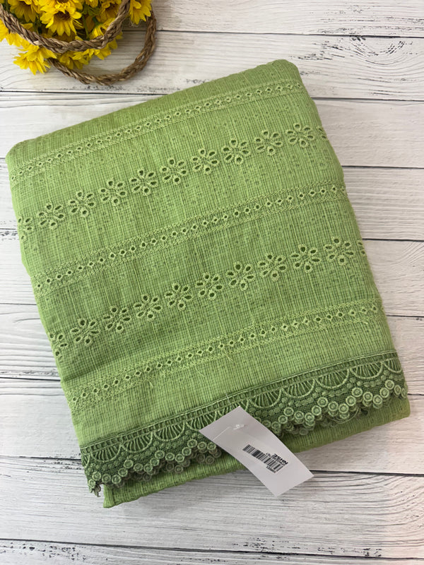 NetKota Hakoba saree with lace border MS6713- LightGreen
