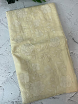 Mul chanderi applique work saree  MSH146 - PaleYellow