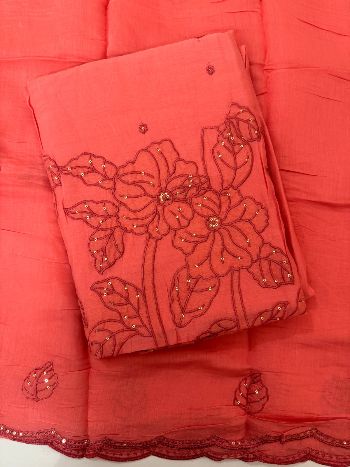 Unstitched Malai Chanderi Salwar Set - MUS103