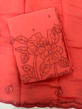 Unstitched Malai Chanderi Salwar Set - MUS103