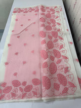 Moonga checks saree with applique borders MSH9990
