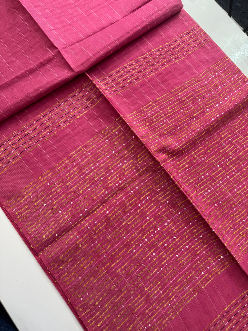 Blended tussar saree with thread work MTS5444