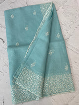 Silky kota embroidery saree MS5409 PastelBlue