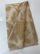 Semi organza saree with appliqué work - MSH906 CloudGrey