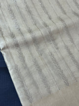 Blended tussar saree with embriodery - MS8665 Cream