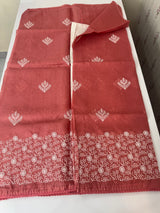 Kota checks saree with embroidery SVTS31 Peach