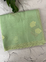 Kota Moonga checks Applique work saree  MSH278(2)