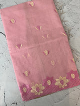 Soft Tissue kota embroidery saree MSK4660 Pink