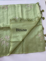 Tussar finish soft silk saree with thread embroidery MTS568