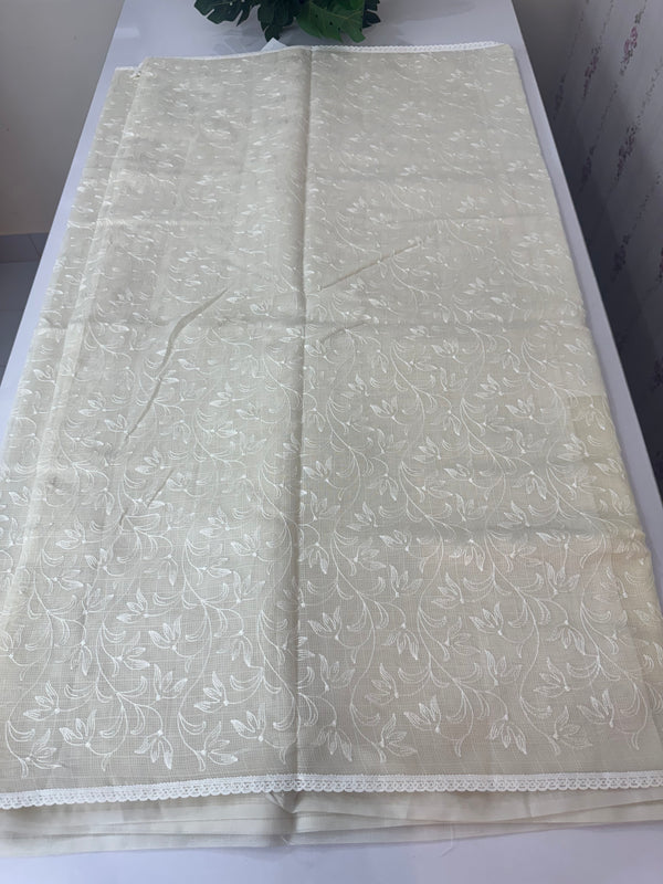Kota embriodery saree MS1455 -PastelBeige