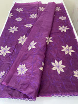 Semi organza saree with appliqué work - MSH906