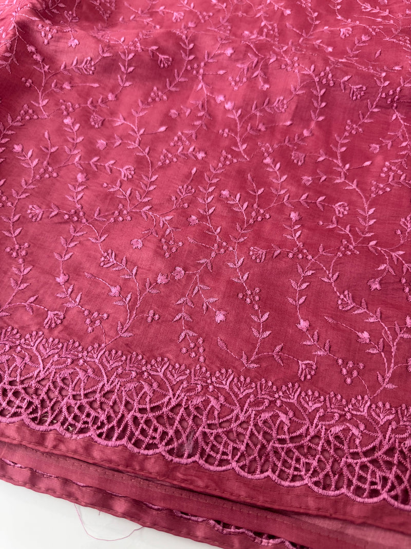 Cutwork Blended tussar saree with thread work MTS9078