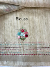 Handworked Blended tussar silk saree with handworked MS90543
