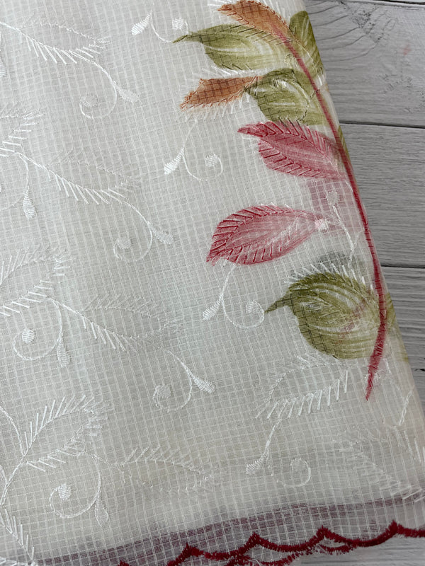 NetkKota saree with handpainting and embroidery MS7833
