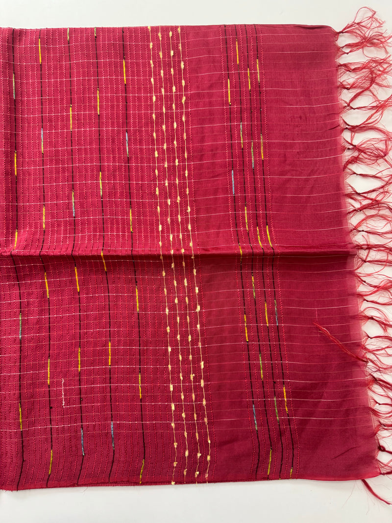Blended tussar saree with thread work MTS5444
