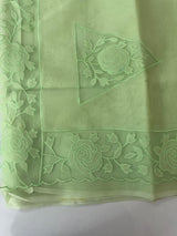 Viscose Organza saree with applique work-MSH101 PistaGreen