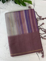 Multi color Semi soft silk saree with borders MSS590