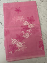 Kota checks saree with embroidery MS7699 - Pink