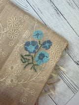 Tissue Silk embriodery saree MS49892