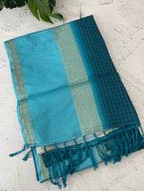 Semi silk saree with contrast borders MSS433