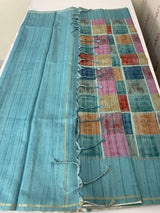 Semi soft Matka silk saree with borders MSS599