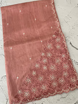 Cutwork Semi tussar saree MTSS674