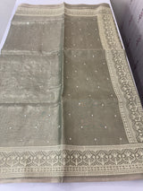 Tissue silk saree with Chikankari embroidery MTTS97(3)